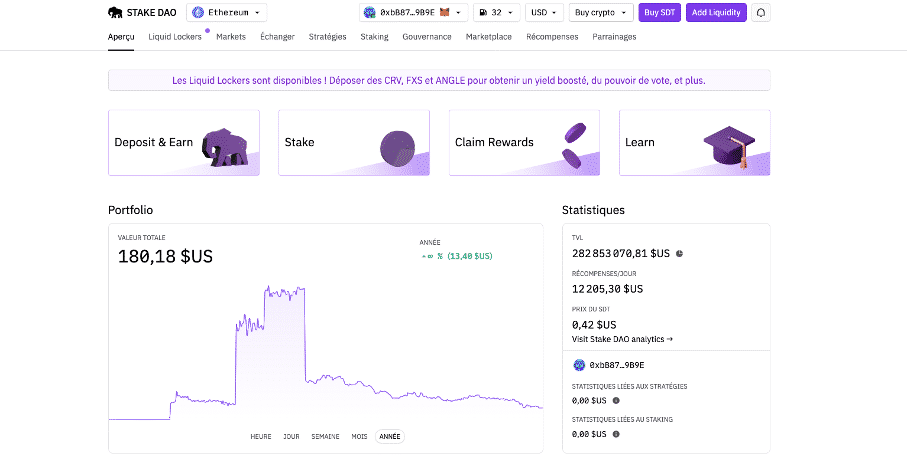 interface stake dao