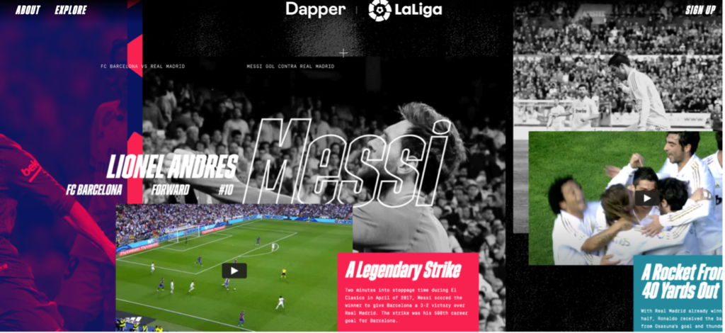 collaboration dapper labs et la liga